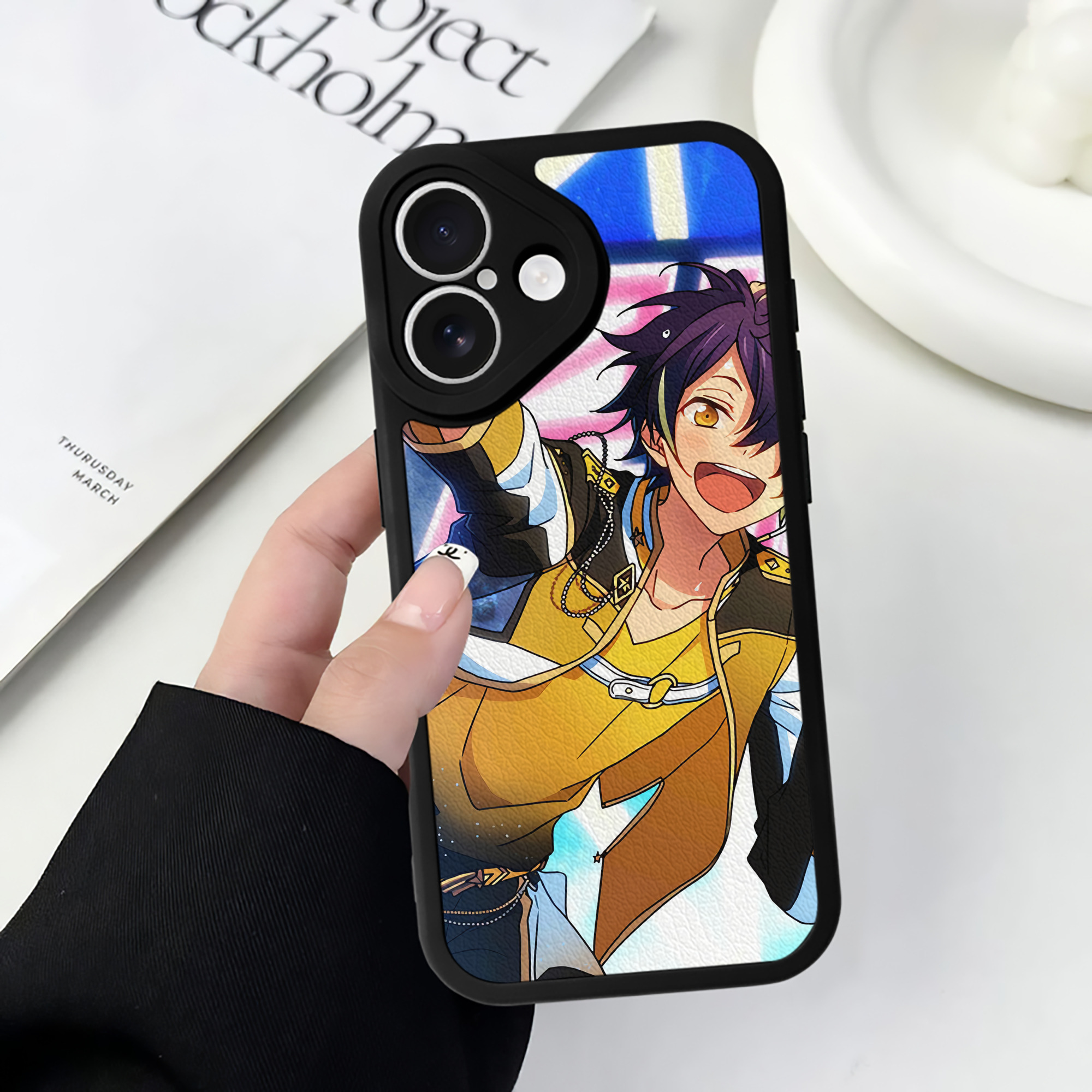 （画像用） あんさんぶるスターズ! Ensemble Stars 【iPhone 16シリーズ対応】シリコンスマホケース（レザー調） 材質：シリコン